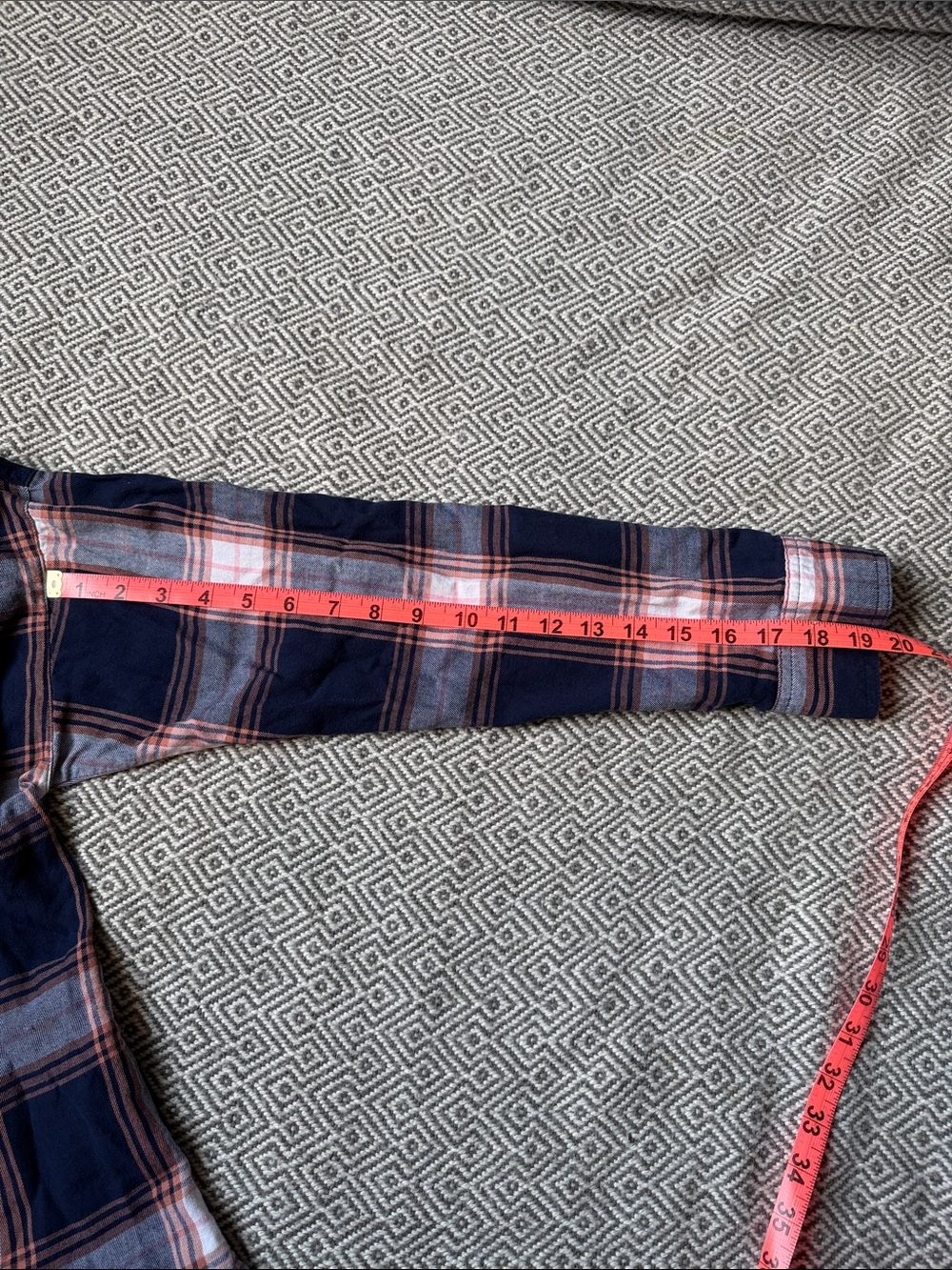 Old Navy Navy, Red & White Plaid Button-Down Shirt - Picture 11 of 12